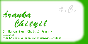 aranka chityil business card